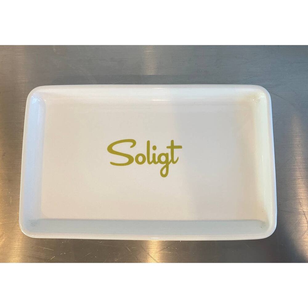Vintage Soligt drip tray, watercolor painting mix tray, ceramic, 10 inch